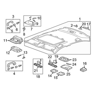 Honda OE - Roof - Interior Trim (With Sunroof), (Sedan)