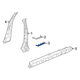 Honda OE - Right Inner Body B-Pillar Baffle Plate