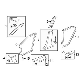 Honda OE - Pillars, Rocker & Floor - Interior Trim (Sedan)