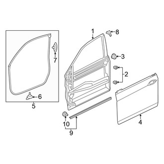 Honda OE - Front Door - Door & Components (Sedan)