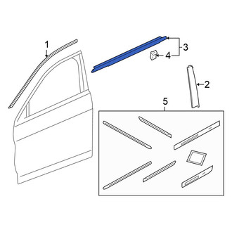Honda OE - Front Right Door Belt Molding