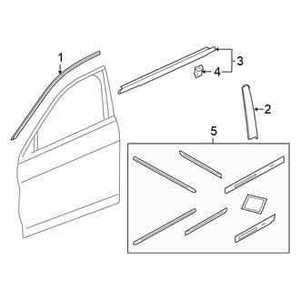 Honda OE - Front Door - Exterior Trim (Sedan)