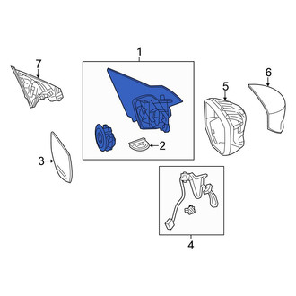 Honda OE - Front Right Door Mirror Base