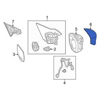 Honda OE - Front Left Door Mirror Cover