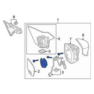 Honda OE - Front Left Door Mirror