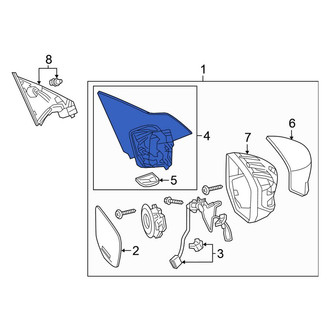 Honda OE - Front Right Door Mirror Base