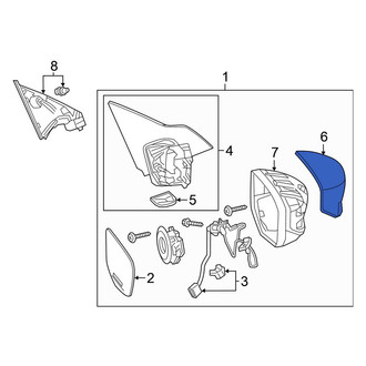 Honda OE - Front Right Door Mirror Cover