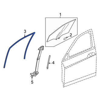 Honda OE - Front Left Window Channel