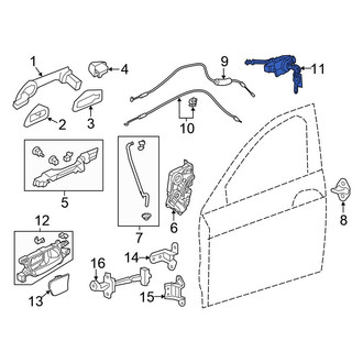 Honda OE - Front Left Door Lock Cylinder