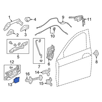 Honda OE - Front Right Inner Interior Door Handle Screw Cap