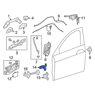 Honda OE - Front Left Upper Door Hinge