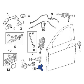 Honda OE - Front Left Lower Door Hinge