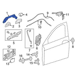 Honda OE - Front Left Outer Exterior Door Handle
