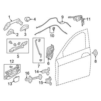 Honda OE - Front Door - Lock & Hardware (Sedan)