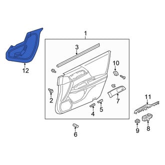 Honda OE - Front Left Door Water Deflector