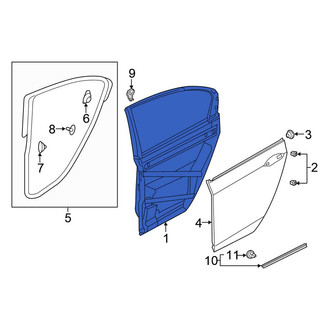 Honda OE - Rear Left Door Shell