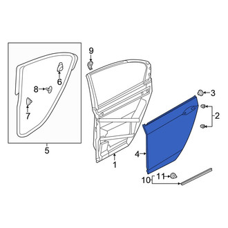 Honda OE - Rear Left Outer Door Outer Panel