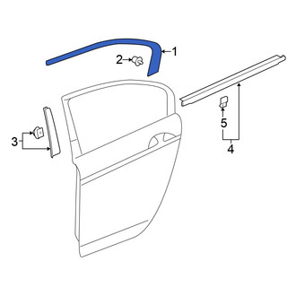 Honda OE - Rear Left Upper Door Reveal Molding