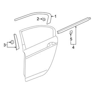 Honda OE - Rear Door - Exterior Trim (Sedan)