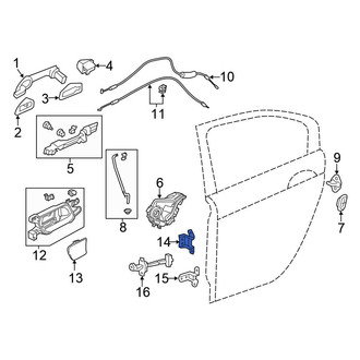 Honda OE - Rear Left Upper Door Hinge