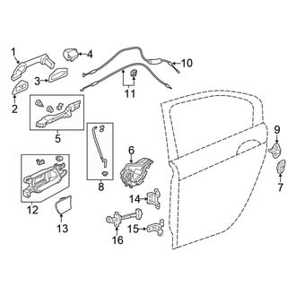 Honda OE - Rear Door - Lock & Hardware (Sedan)