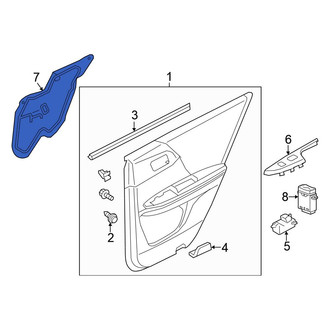 Honda OE - Rear Left Door Water Deflector