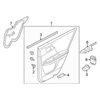 Honda OE - Rear Door - Interior Trim (Sedan)