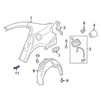 Honda OE - Rear Left Stone Guard