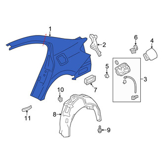 Honda OE - Rear Left Outer Quarter Panel