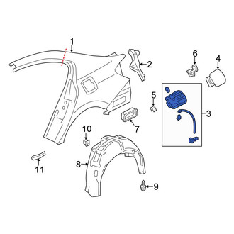 Honda OE - Rear Fuel Filler Housing