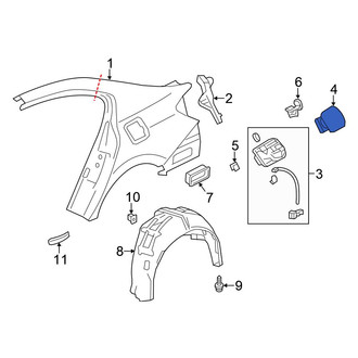 Honda OE - Rear Fuel Filler Door