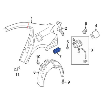 Honda OE - Rear Quarter Panel Vent