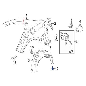 Honda OE - Front Bumper Cover Retainer