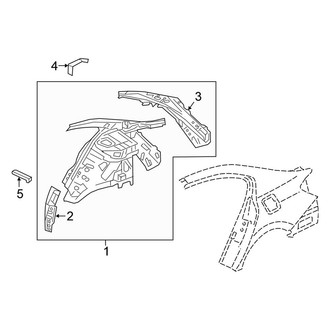 Honda OE - Quarter Panel - Inner Structure (Sedan)