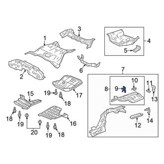Honda OE - Rear Left Frame Stiffener