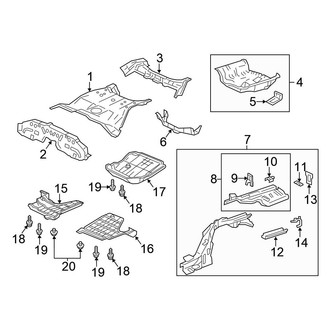 Honda OE - Rear Body & Floor - Floor & Rails (Sedan)