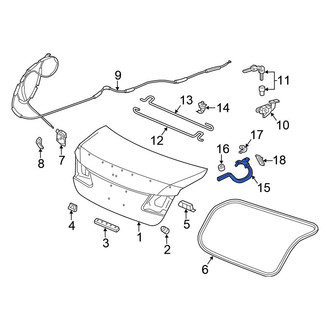 Honda OE - Rear Right Deck Lid Hinge