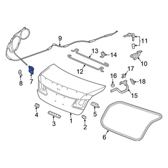 Honda OE - Rear Deck Lid Latch