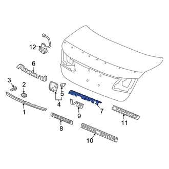 Honda OE - Rear Deck Lid Emblem