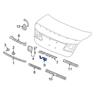 Honda OE - Rear Right Outer Deck Lid Emblem