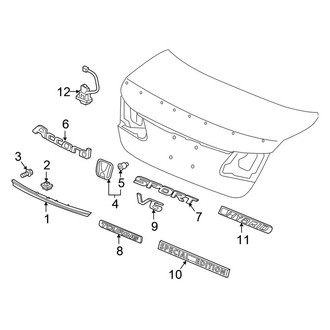 Honda OE - Trunk Lid - Exterior Trim