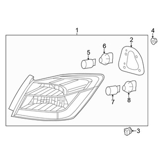 Honda OE - Rear Lamps - Tail Lamps (W/O LED), (Sedan)