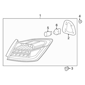 Honda OE - Rear Lamps - Tail Lamps (With LED), (Sedan)