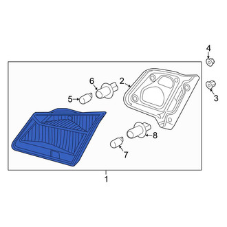 Honda OE - Rear Left Back Up Light Assembly