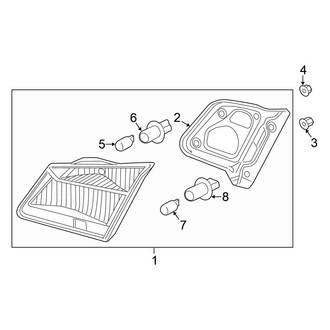 Honda OE - Rear Lamps - Backup Lamps (W/O LED), (Sedan)