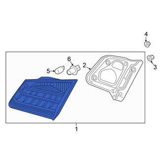 Honda OE - Rear Left Back Up Light Assembly