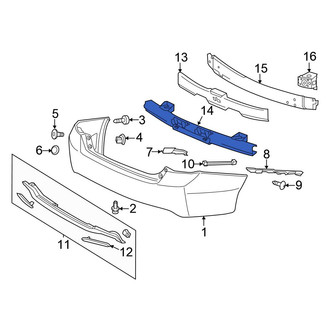 Honda OE - Rear Bumper Impact Bar
