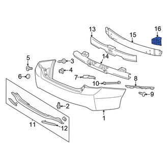 Honda OE - Rear Right Bumper Impact Bar Bracket