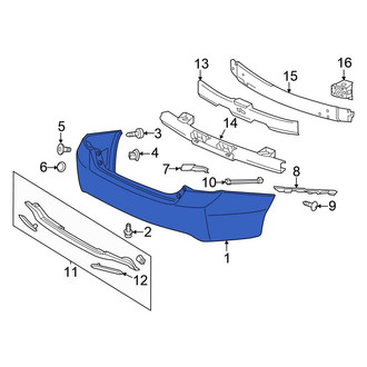 Honda OE - Rear Bumper Cover