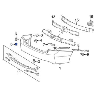 Honda OE - Rear Bumper Cover Cap